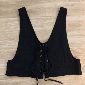 Free People Black crop top